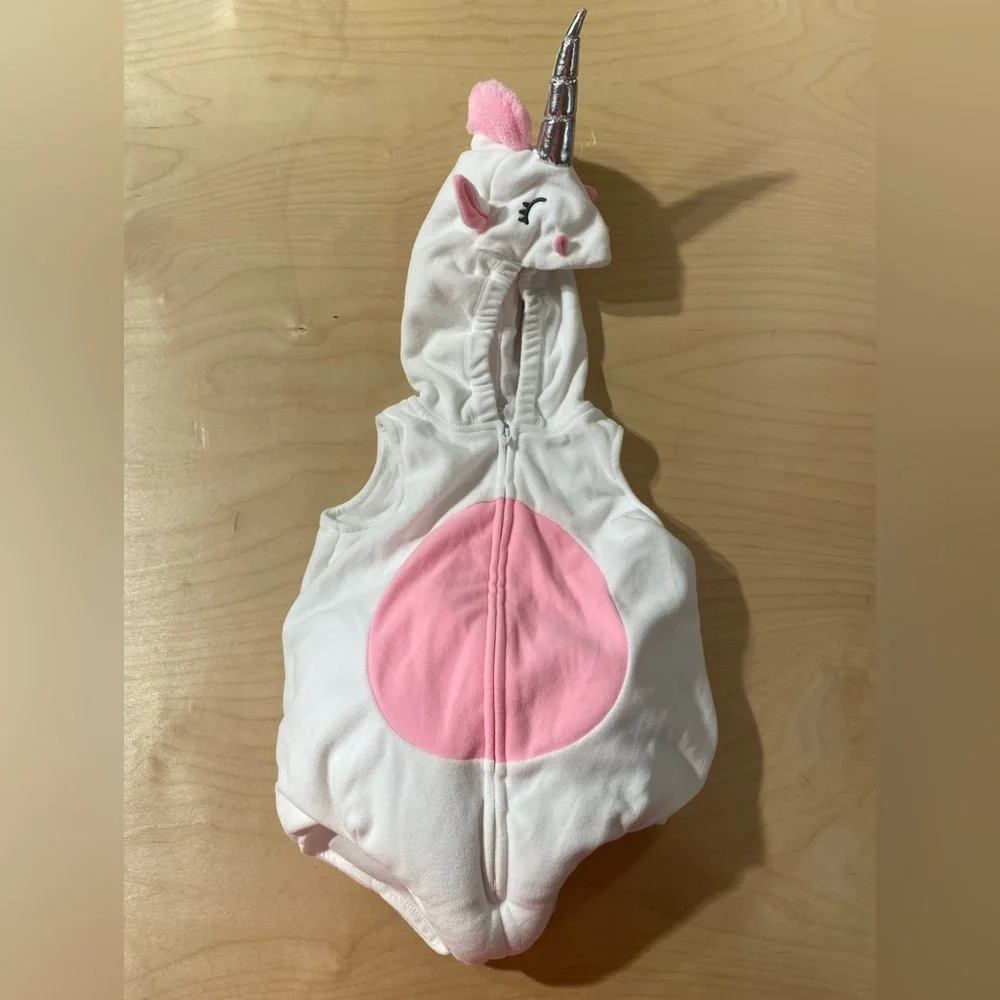 Carter's White and Pink Baby Unicorn Outfit 6-9M (PU)